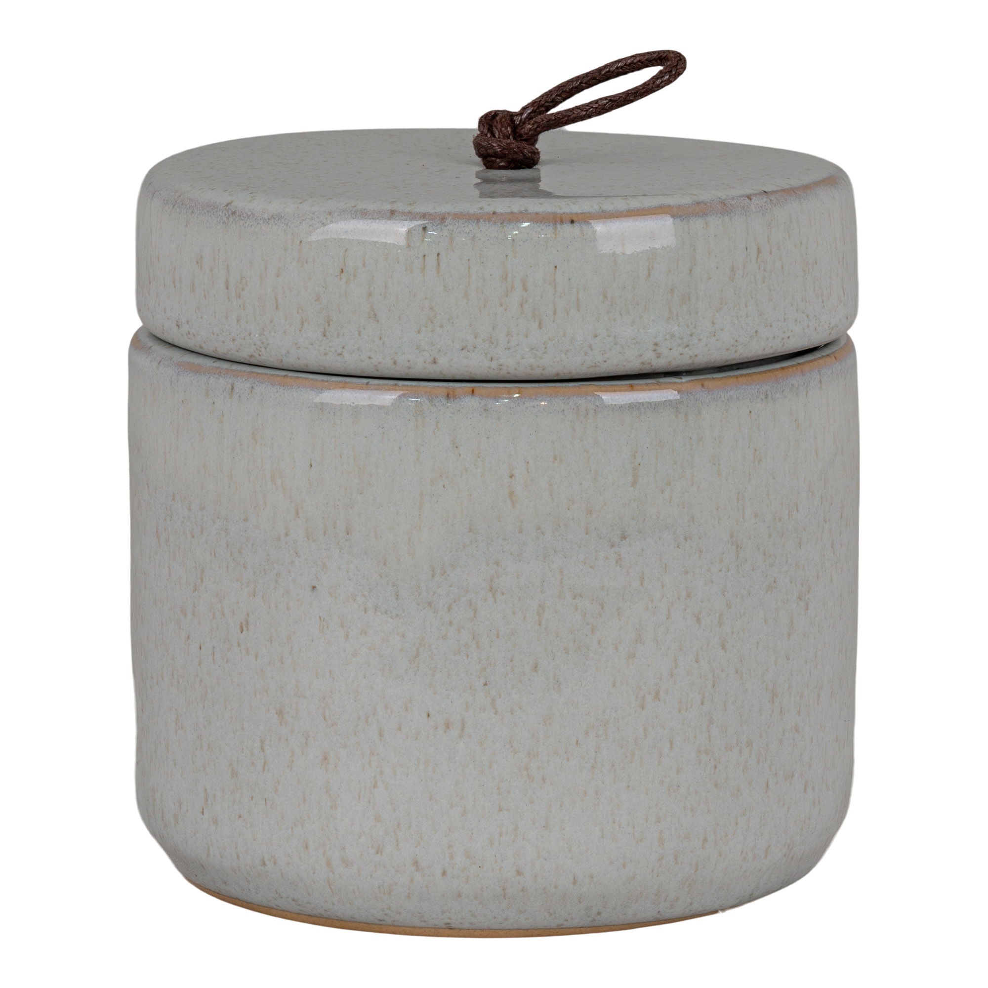 Jar „Nordic Clay“ – Aufbewahrungsdose mit Deckel, Steinzeug, grau, Ø10,5×10 cm